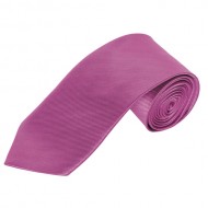 Corbata 100% microfibra jacquard rosa fu